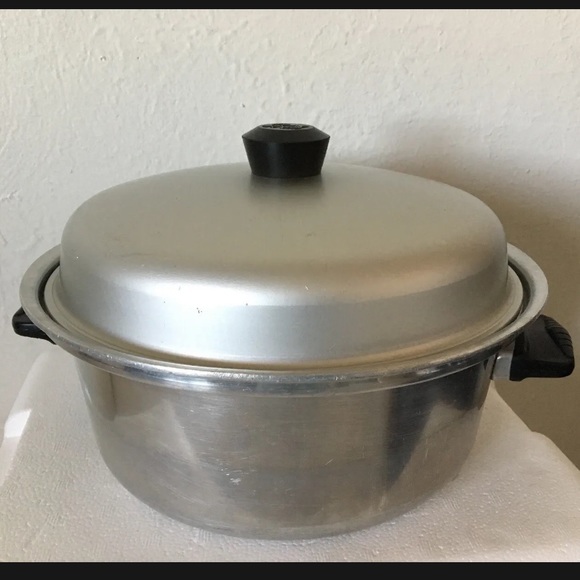 Vintage Wear Ever No 824 Dutch Oven Aluminum Stock Pot Steemer 4 Qt Lid USA - Picture 7 of 12
